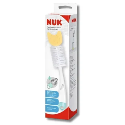 NUK - GOUPILLON 2 EN 1 AVEC EMBOUT ÉPONGE